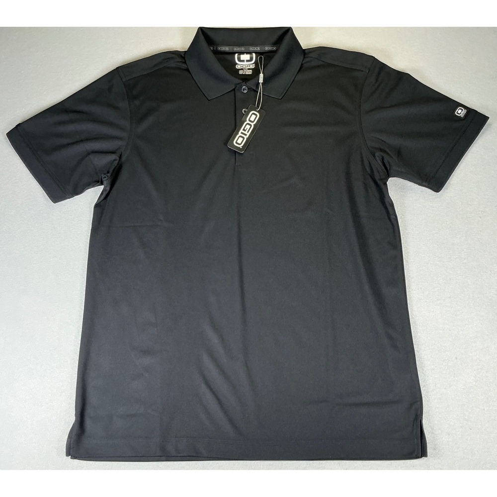 OGIO Polo Shirt Mens Large Black Performance Golf Athletic Short Sleeve NWT